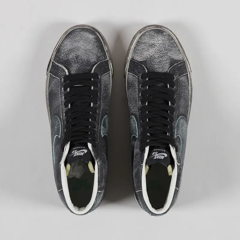 Nike SB Blazer Mid Premium Shoes Black Light Dew Coconut Milk-3