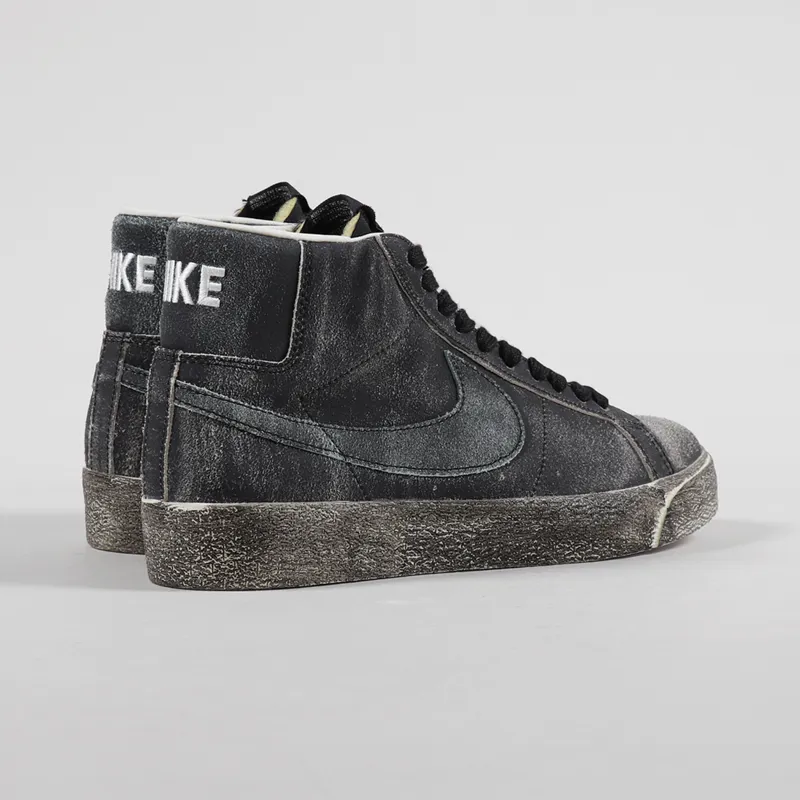 Nike SB Blazer Mid Premium Shoes Black Light Dew Coconut Milk-2