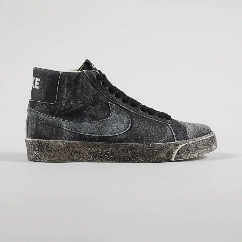 Nike SB Blazer Mid Premium Shoes Black Light Dew Coconut Milk-4