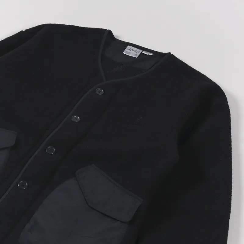 Gramicci Boa Fleece Cardigan Black-3
