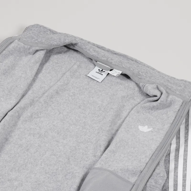 Adidas Skateboarding Boucle Track Jacket Grey White-4