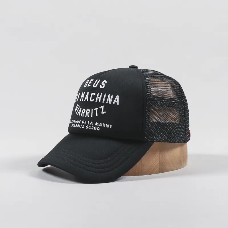 Deus Ex Machina★Biarritz Address メッシュ TRUCKER CAP Deus Ex Machina Biarritz Address Trucker Cap Black