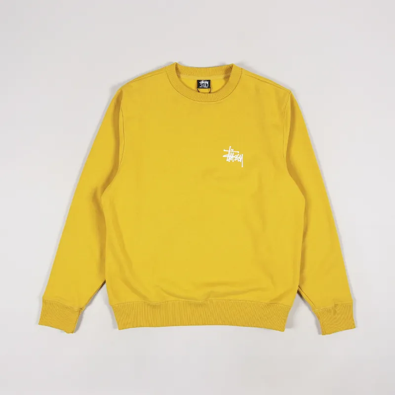 Stussy Basic Crew Sweat Honey-1
