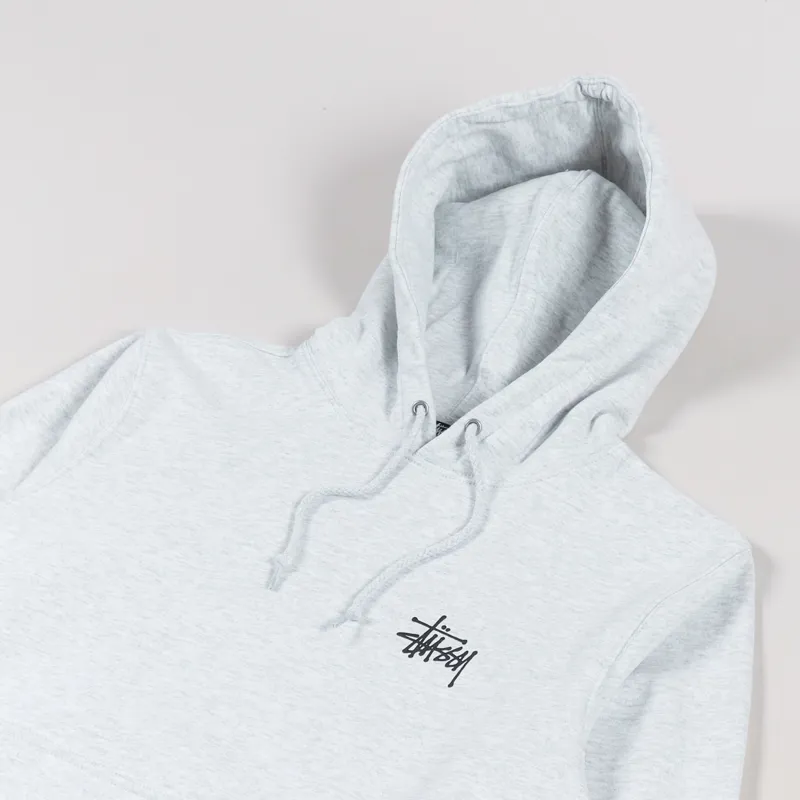 Stussy Basic Hoodie Ash Heather-3