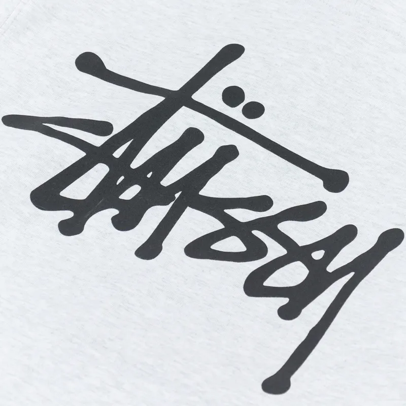 Stussy Basic Hoodie Ash Heather-5