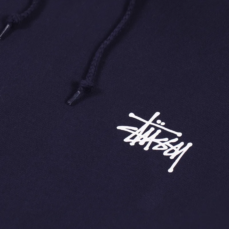 Stussy Basic Hoodie Navy-4