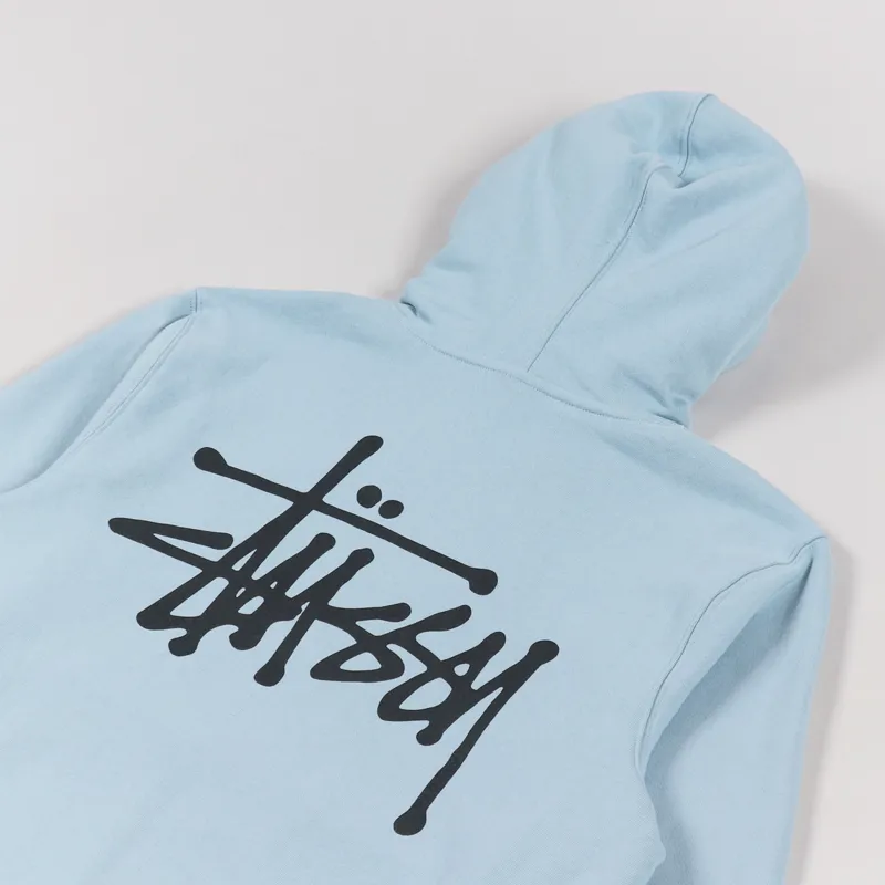 Stussy Basic Hoodie Steel-2