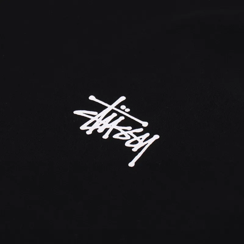 Stussy Basic Long Sleeve T Shirt Black-4