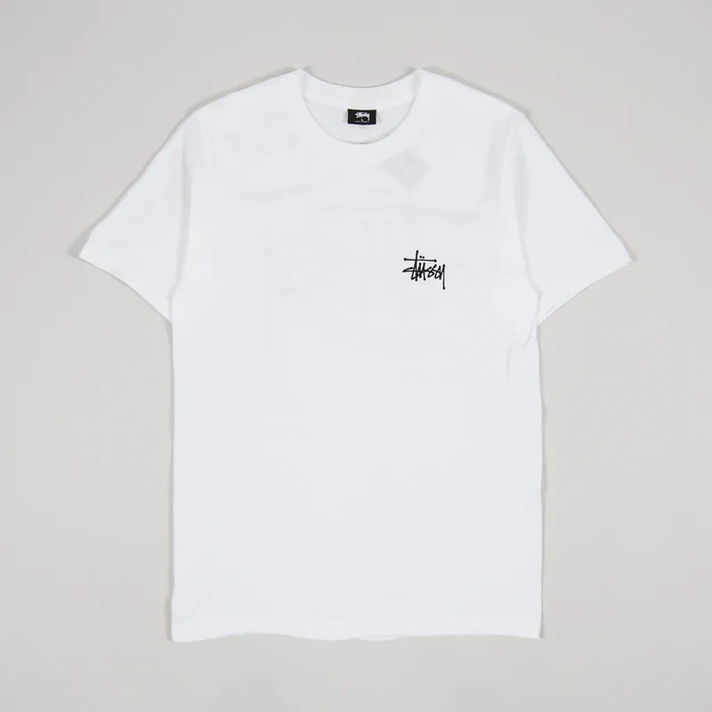 Stussy Basic T Shirt White-1
