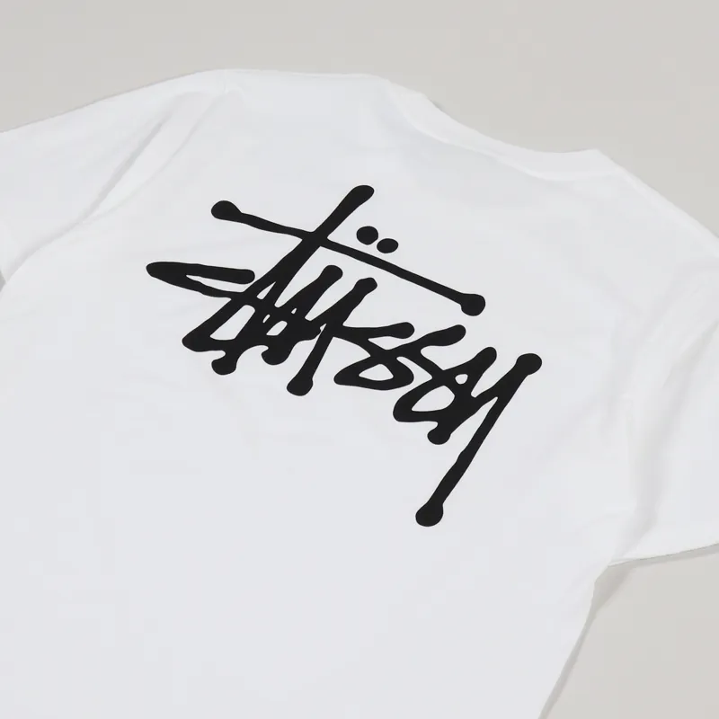 Stussy Basic T Shirt White-2