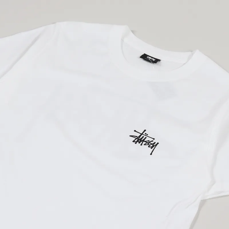 Stussy Basic T Shirt White-3