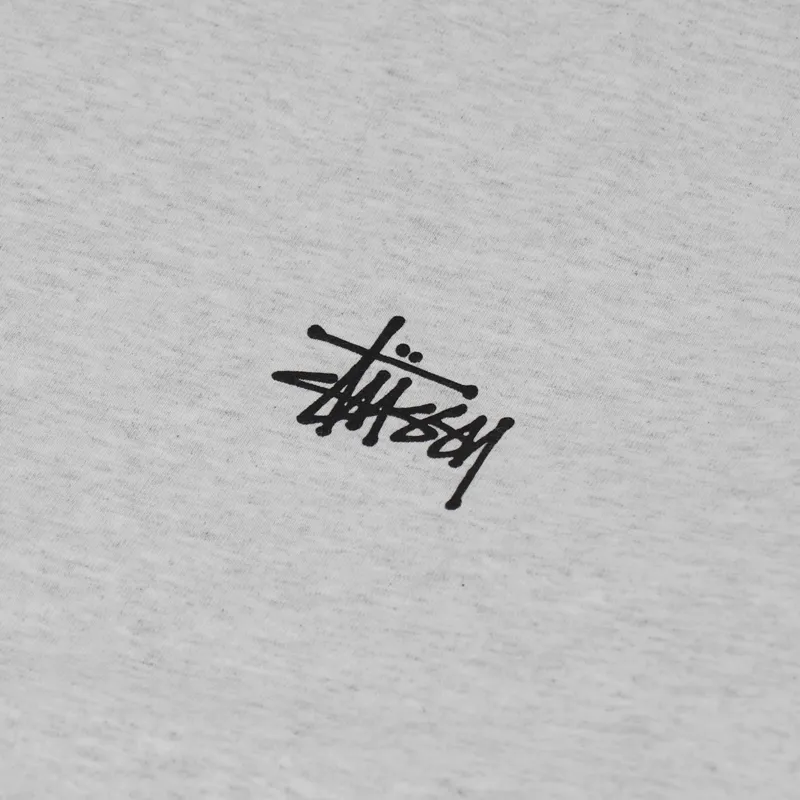 Stussy Basic Crew Sweat Ash Heather-5