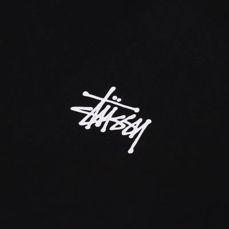 Stussy Basic Long Sleeve T Shirt Black-5