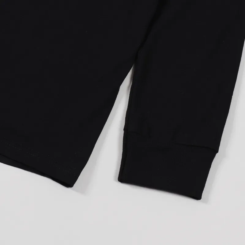 Stussy Basic Long Sleeve T Shirt Black-4