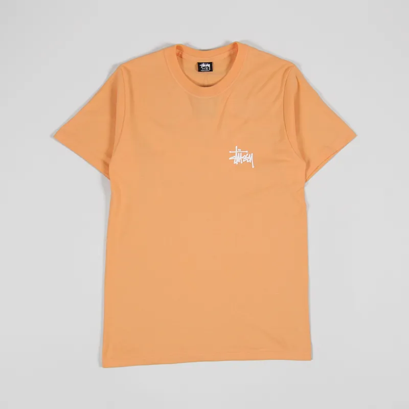 Stussy Basic T Shirt Peach-1