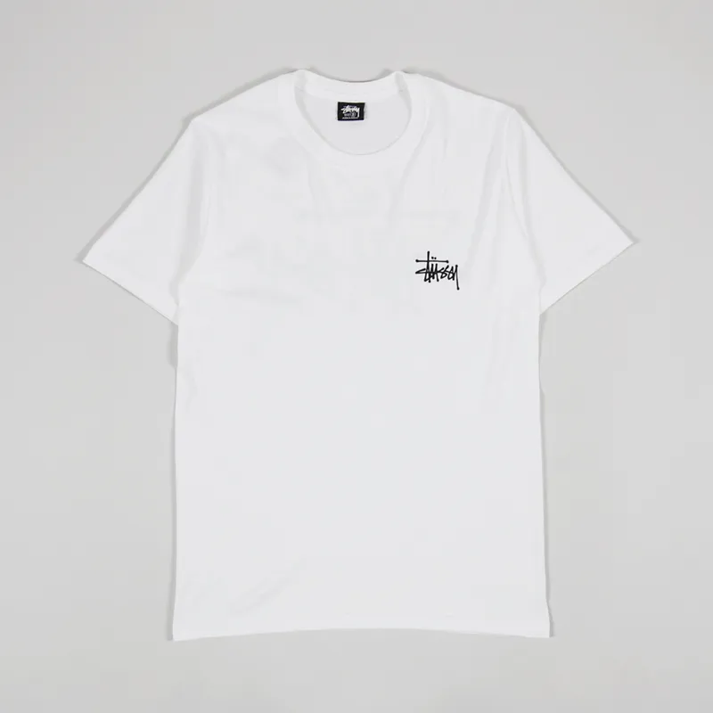 Stussy Basic T Shirt White-1