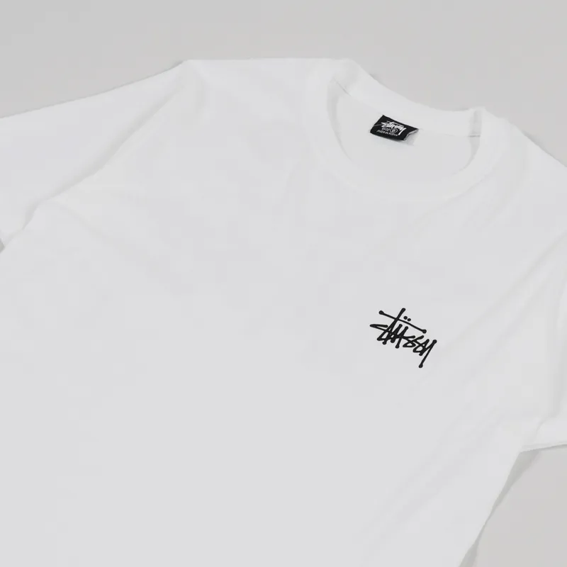 Stussy Basic T Shirt White-3