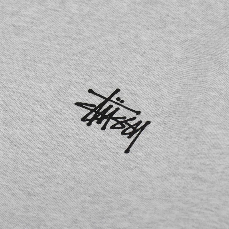 Stussy Basic Crew Sweat Ash Heather-5