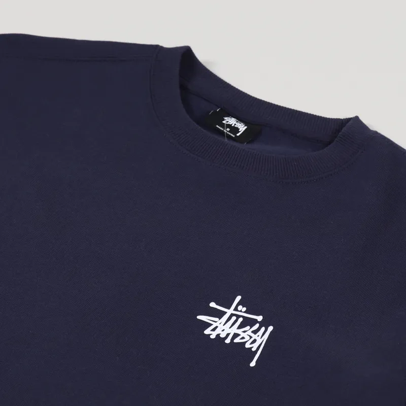 Stussy Basic Crew Sweat Navy-3
