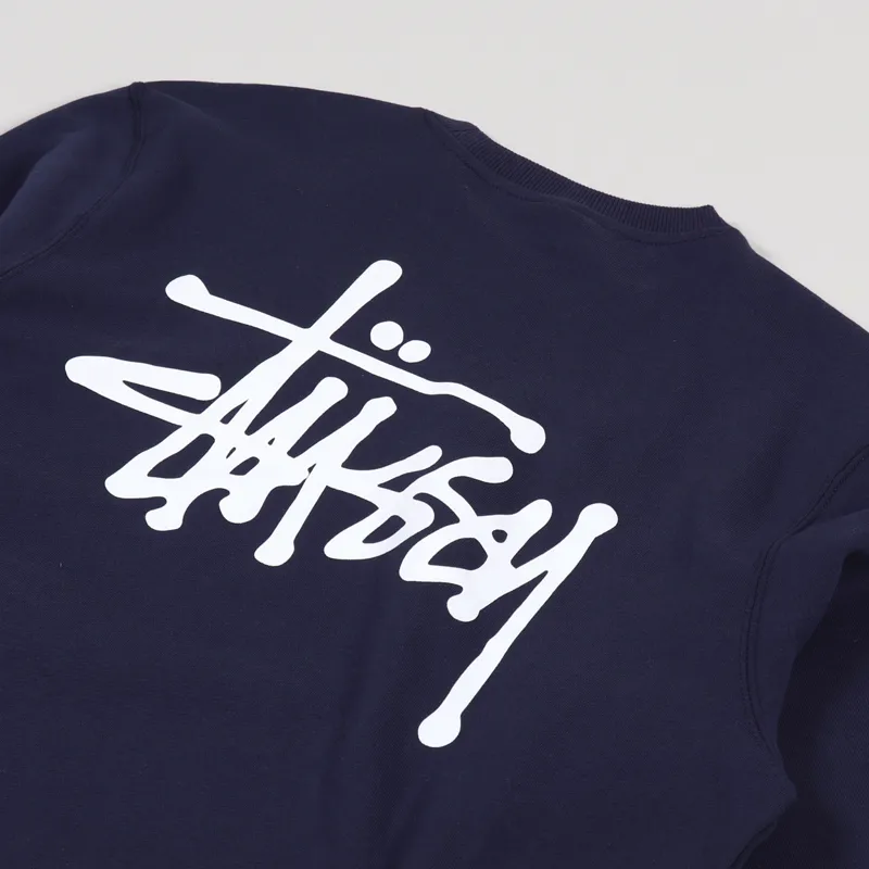 Stussy Basic Crew Sweat Navy-2