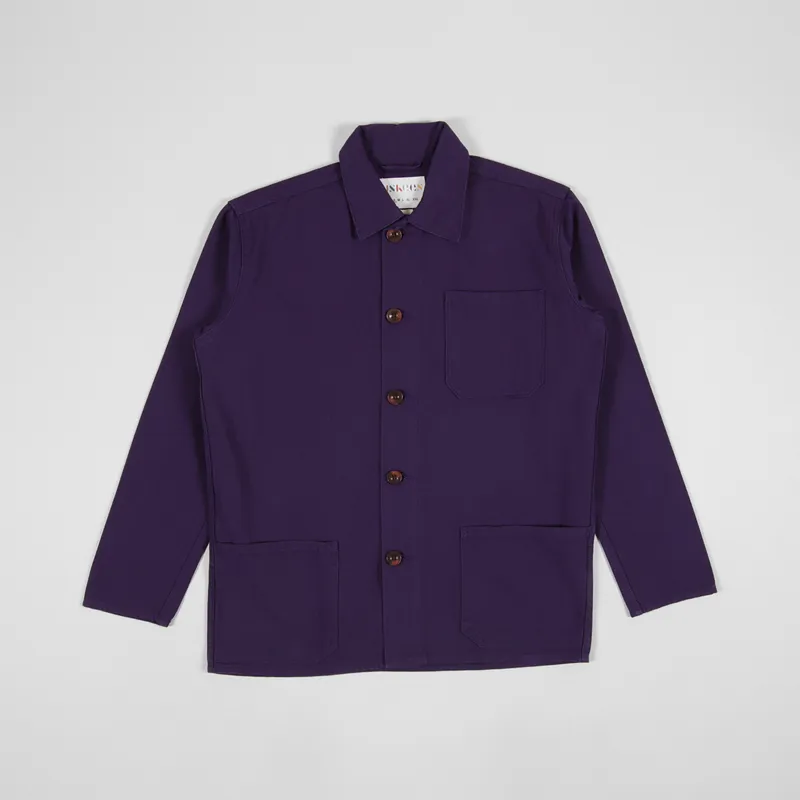Uskees Buttoned Over Shirt Purple