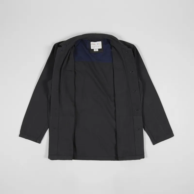 Uskees Buttoned Work Jacket Black-1