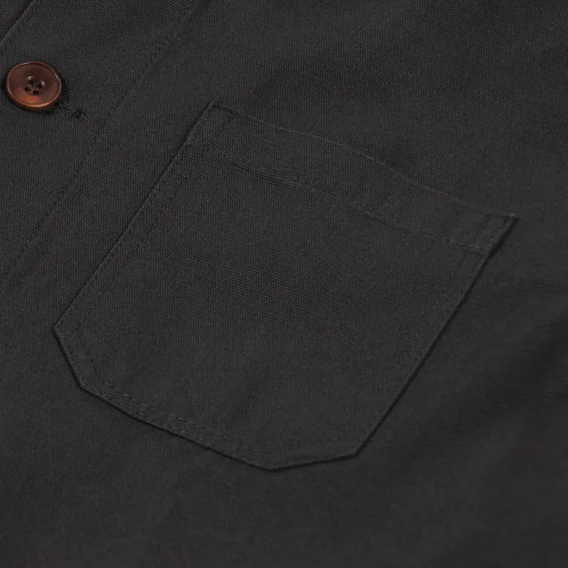 Uskees Buttoned Work Jacket Black-7