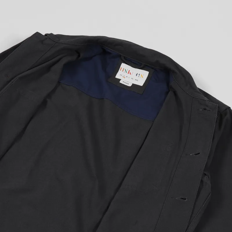 Uskees Buttoned Work Jacket Black-4