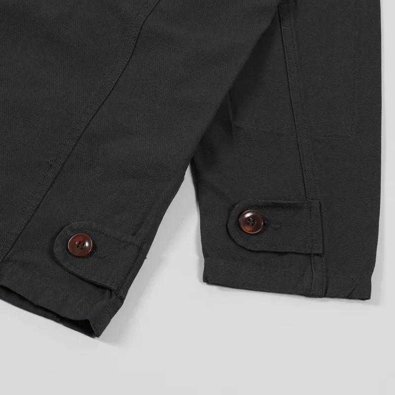 Uskees Buttoned Work Jacket Black-6