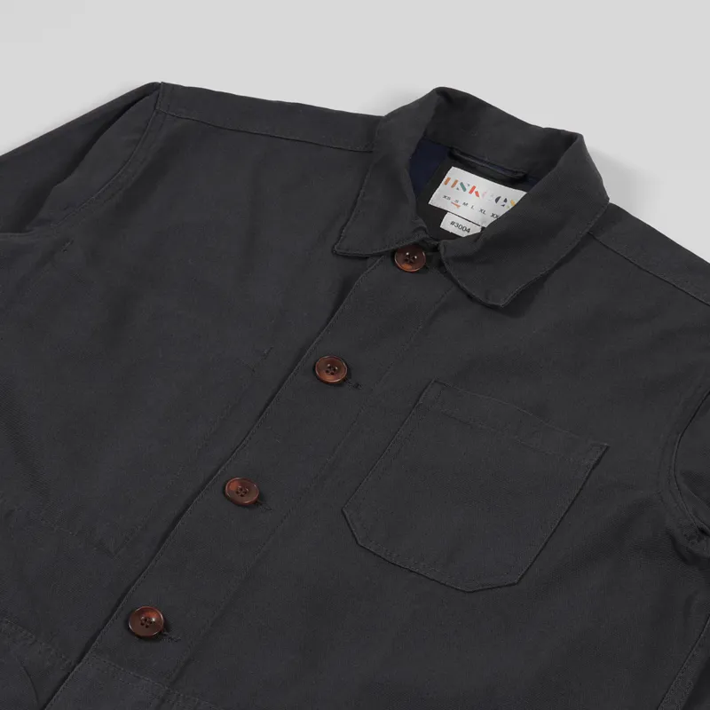 Uskees Buttoned Work Jacket Black-3