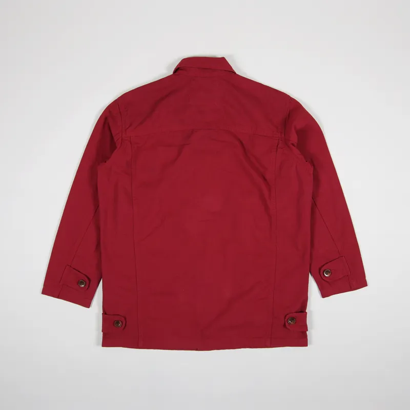 Uskees Buttoned Work Jacket Red-1
