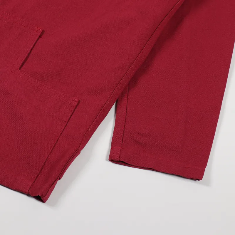 Uskees Buttoned Work Jacket Red-4