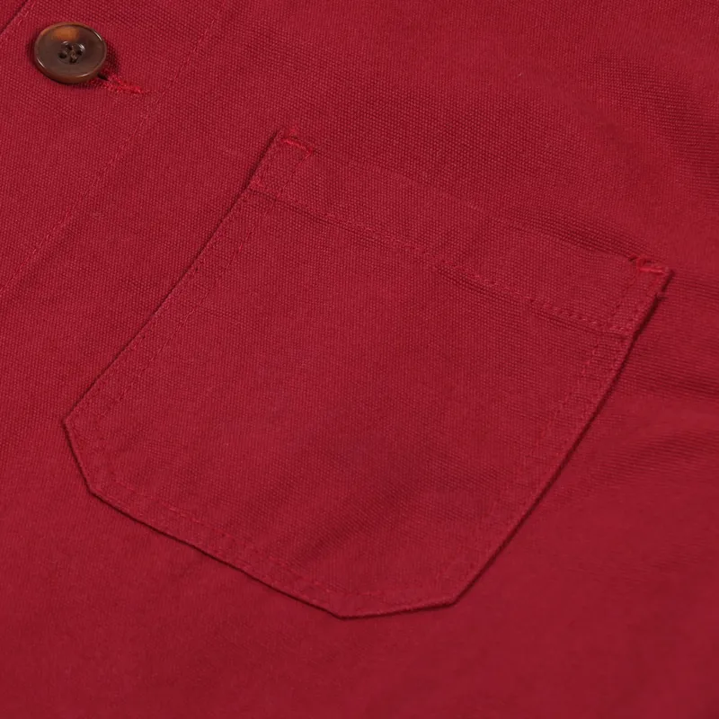 Uskees Buttoned Work Jacket Red-5