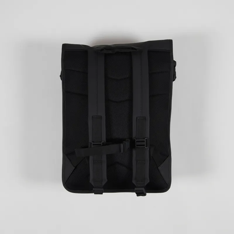 Rains Buckle Rolltop Rucksack Black-1