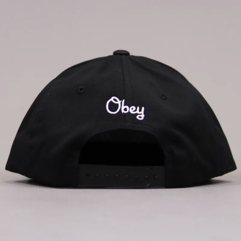 Obey Bullpen Snapback Cap - Black-3