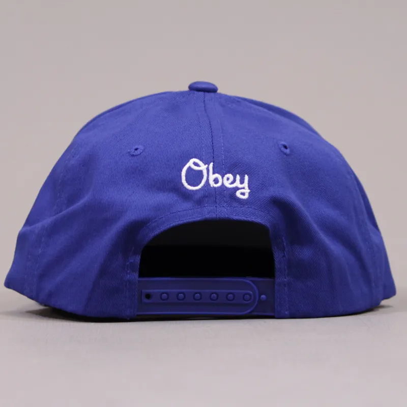 Obey Bullpen Snapback Cap - Royal Navy-3
