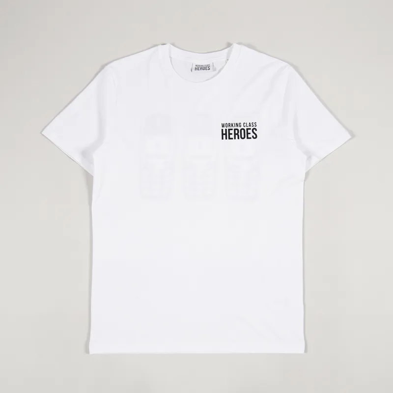 Working Class Heroes Burner T Shirt White-1