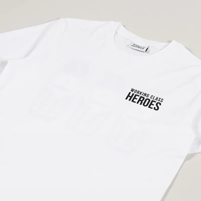 Working Class Heroes Burner T Shirt White-3