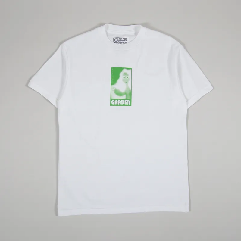 Garden Skateboards Burnsey T Shirt White