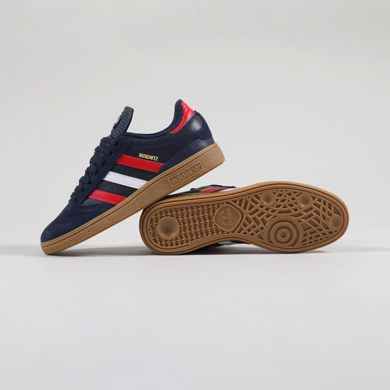 Adidas Skateboarding Busenitz Pro Shoes Navy Scarlet White-1