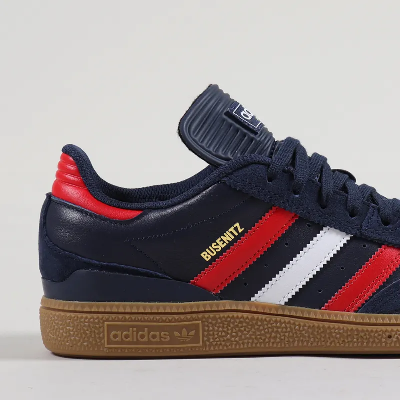 Adidas Skateboarding Busenitz Pro Shoes Navy Scarlet White-4