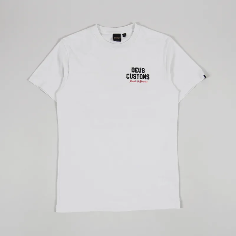 Deus Ex Machina Bush Mechanics T Shirt Vintage White-1