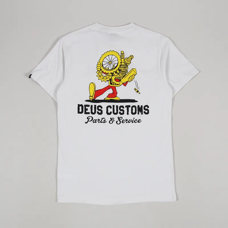 Deus Ex Machina Bush Mechanics T Shirt Vintage White
