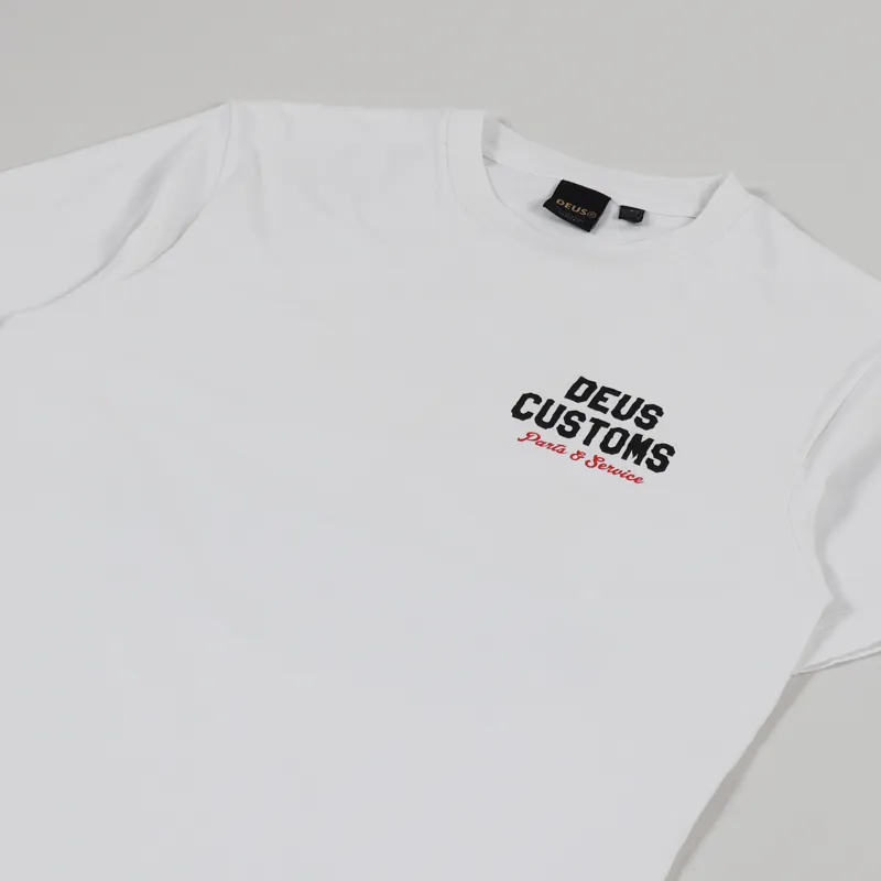 Deus Ex Machina Bush Mechanics T Shirt Vintage White-3
