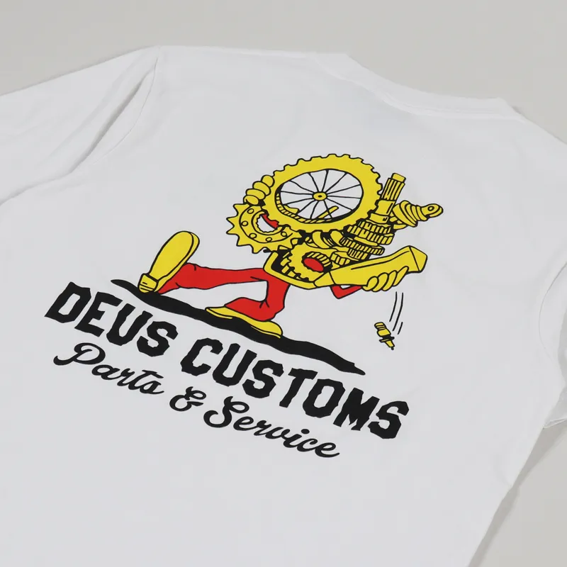 Deus Ex Machina Bush Mechanics T Shirt Vintage White-2