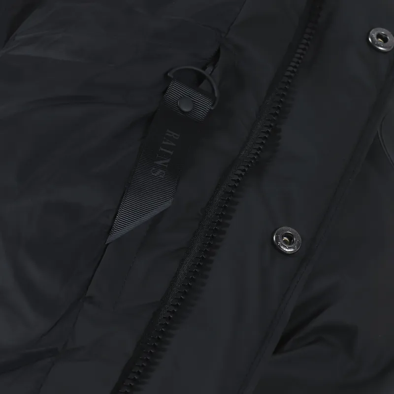Rains Boxy Puffer Jacket Black-7