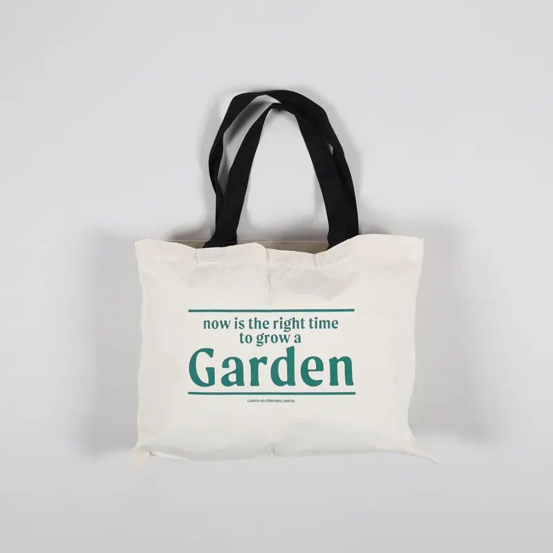 Garden Skateboards Canvas Tote Bag Beige