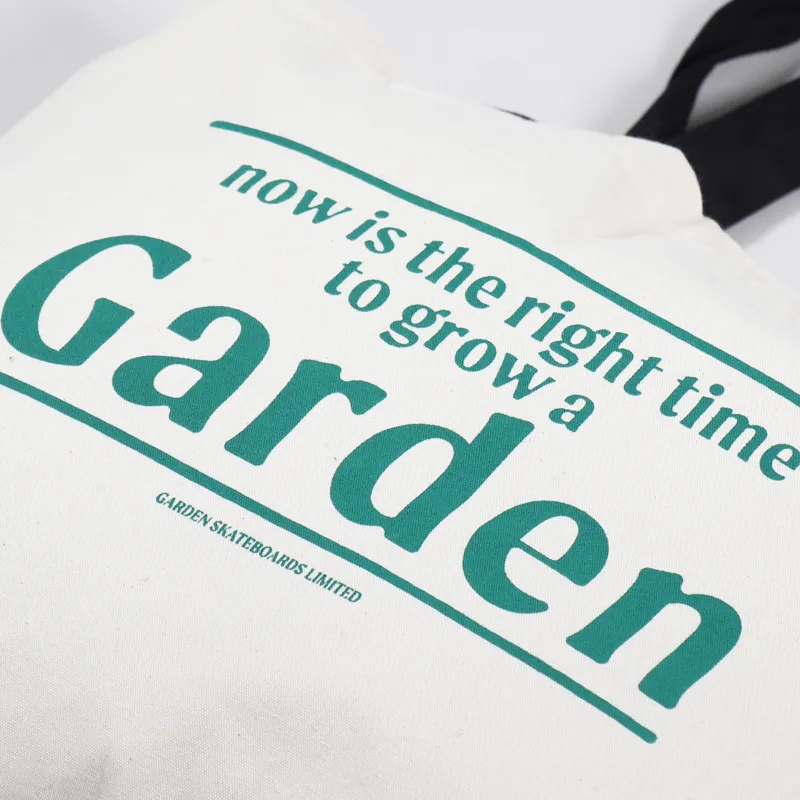 Garden Skateboards Canvas Tote Bag Beige-3