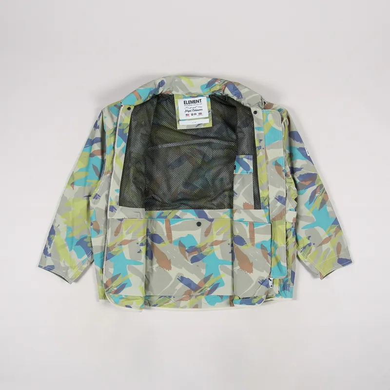 Element x Nigel Cabourn Mens Alder Parka Abstract Camo Jacket