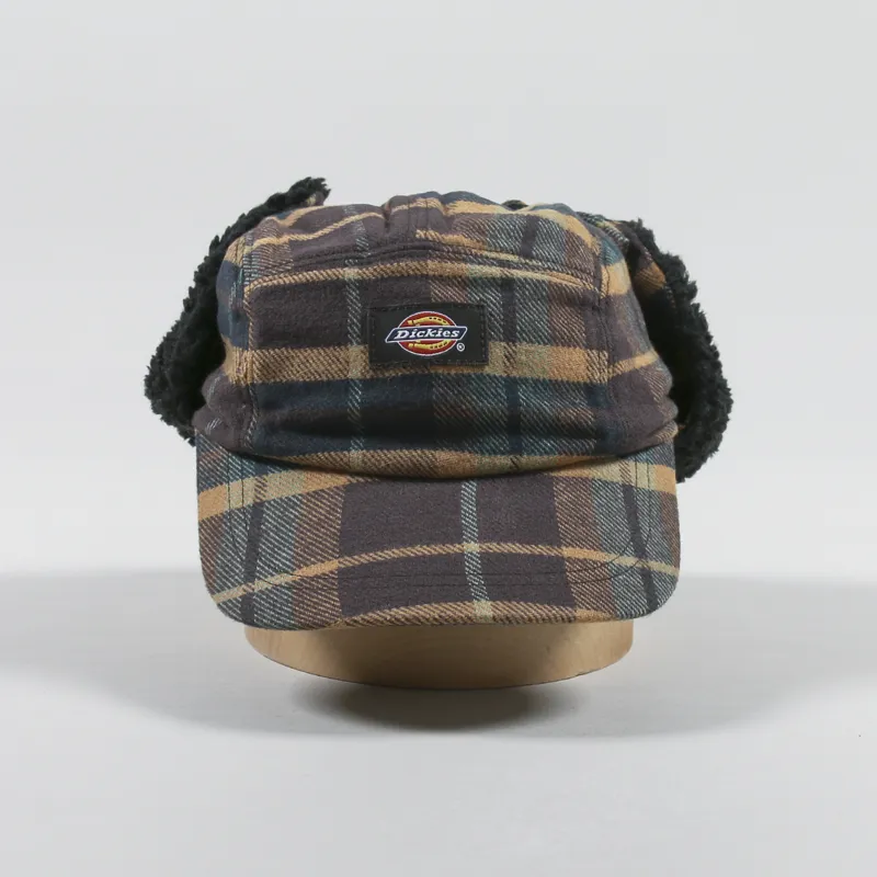 Dickies Check King Cove Cap Gingerbread-2